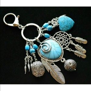 Handmade Keychain Feather Dreamcatcher Charms